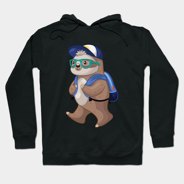 Cute Sloth Student Hoodie by HamilcArt